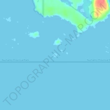 Mappa topografica Ensanada Islet, altitudine, rilievo