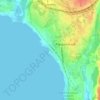 Mappa topografica Морская Набережная, altitudine, rilievo