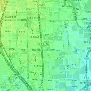 Mappa topografica 新凤河, altitudine, rilievo