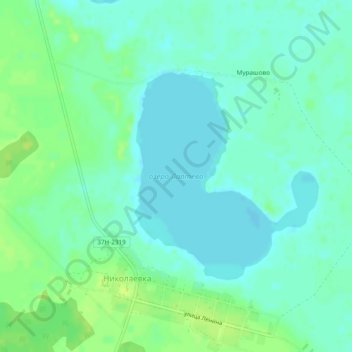 Mappa topografica озеро Лаптево, altitudine, rilievo