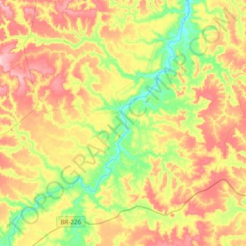 Mappa topografica Rio Mearim, altitudine, rilievo