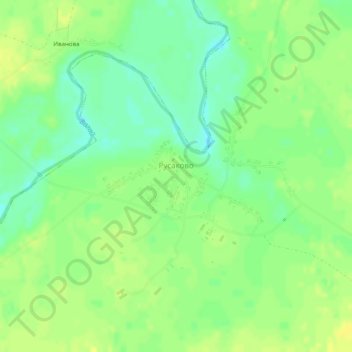 Mappa topografica Русаково, altitudine, rilievo