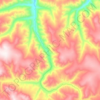 Mappa topografica Дурген, altitudine, rilievo