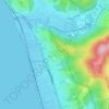 Mappa topografica Пекан белый, altitudine, rilievo