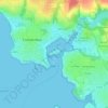 Mappa topografica Plage de la Ville Dorée, altitudine, rilievo