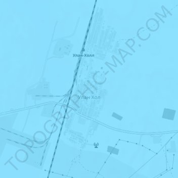 Mappa topografica Улан Хол, altitudine, rilievo