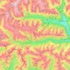 Mappa topografica Defereggental, altitudine, rilievo
