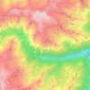 Mappa topografica Val di Genova, altitudine, rilievo