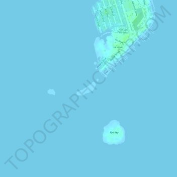 Mappa topografica Crab Key, altitudine, rilievo