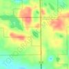 Mappa topografica Muleshoe Lake, altitudine, rilievo