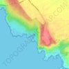 Mappa topografica Spiaggia di Porto Selvaggio, altitudine, rilievo