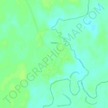 Mappa topografica Чумара, altitudine, rilievo