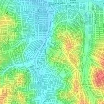 Mappa topografica Parque Chico Mendes, altitudine, rilievo