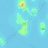 Mappa topografica Timber Island, altitudine, rilievo