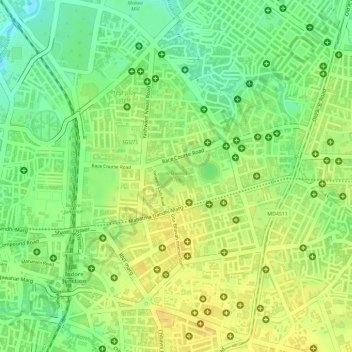 Mappa topografica Yeshwant Club, altitudine, rilievo