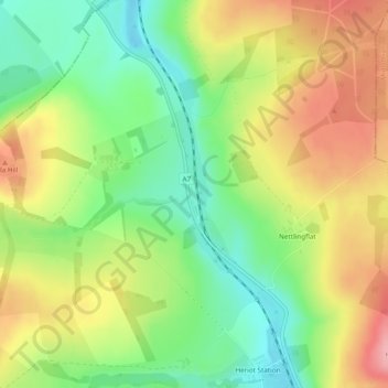 Mappa topografica Falahill, altitudine, rilievo