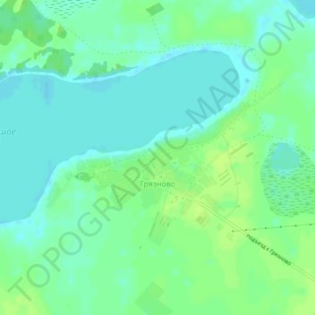 Mappa topografica Грязново, altitudine, rilievo