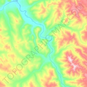 Mappa topografica Нечера, altitudine, rilievo