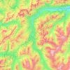 Mappa topografica Simmental, altitudine, rilievo
