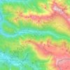 Mappa topografica Val Raccolana / Reklanska dolina, altitudine, rilievo