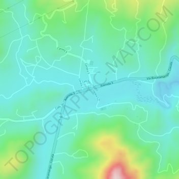 Mappa topografica Berlín, altitudine, rilievo