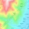Mappa topografica 观天山水库, altitudine, rilievo