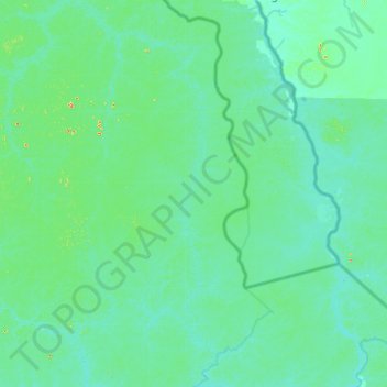 Mappa topografica Rio Xié, altitudine, rilievo