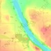 Mappa topografica Saunders Lake, altitudine, rilievo