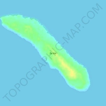 Mappa topografica Île Nië, altitudine, rilievo