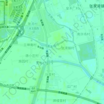 Mappa topografica 萧太后河, altitudine, rilievo