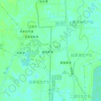 Mappa topografica 新范湾闸, altitudine, rilievo
