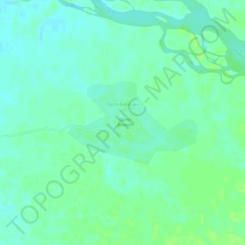 Mappa topografica Орто-Балаган, altitudine, rilievo