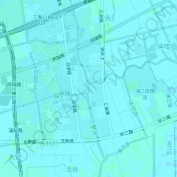 Mappa topografica 盐铁塘, altitudine, rilievo