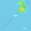 Mappa topografica Johns Island, altitudine, rilievo