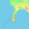 Mappa topografica Fortaleza de Sagres, altitudine, rilievo