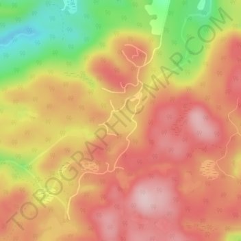 Mappa topografica Lac Paddy, altitudine, rilievo