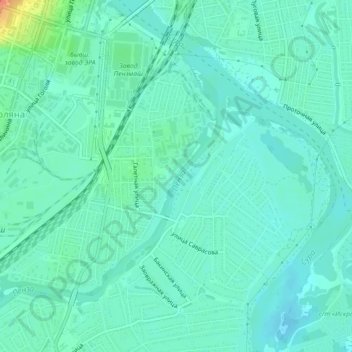 Mappa topografica Пенза, altitudine, rilievo