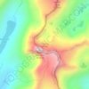 Mappa topografica Conness Glacier, altitudine, rilievo