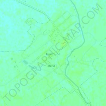 Mappa topografica Полётное, altitudine, rilievo