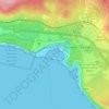 Mappa topografica Baia di Sistiana, altitudine, rilievo