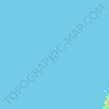 Mappa topografica Estela, altitudine, rilievo