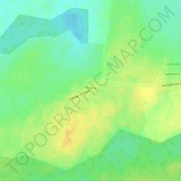 Mappa topografica Поляны, altitudine, rilievo
