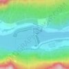 Mappa topografica Columbia River, altitudine, rilievo