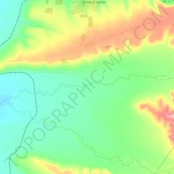 Mappa topografica Солони, altitudine, rilievo