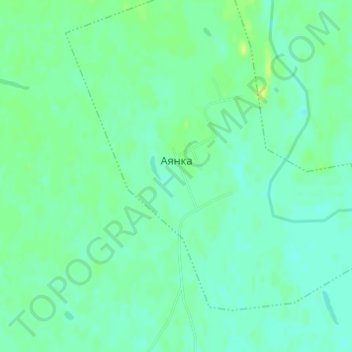 Mappa topografica Аянка, altitudine, rilievo