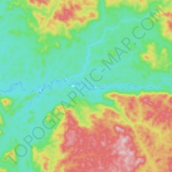 Mappa topografica Orinoco, altitudine, rilievo
