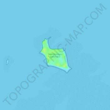 Mappa topografica Table (Excelsior) Island WLS, altitudine, rilievo
