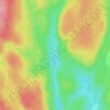 Mappa topografica Lac Larue, altitudine, rilievo