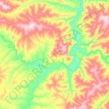 Mappa topografica Chicken, altitudine, rilievo