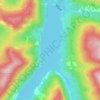 Mappa topografica Jones Lake, altitudine, rilievo